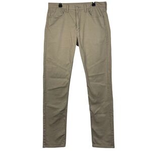 Levis 502 Regular Taper Fit 36x35 Cotton Stretch Tan Jeans 5 Pocket Zip Fly